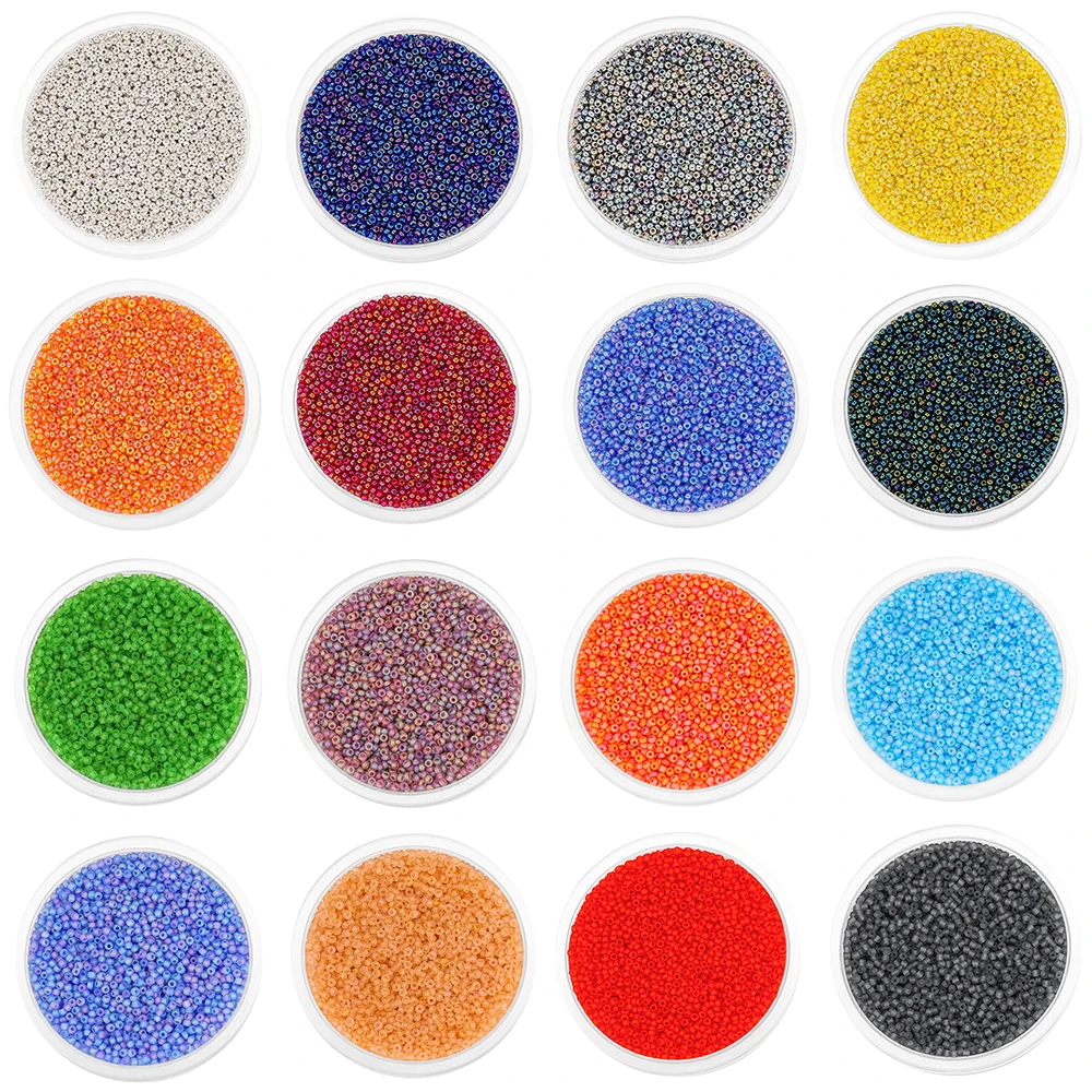 1800Pcs/Lot 2mm Round Charm Czech Glass Seed Beads Small Miyuki Delica Bead for DIY Bracelet Necklace Jewelry Making Accessories