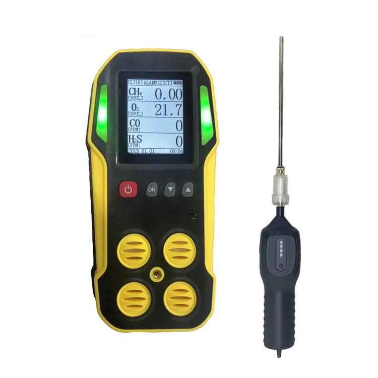 

Landfill handheld 4 gas monitor biogas analyzer CH4 CO2 CO O2 LEL 3 portable multigas leak detector