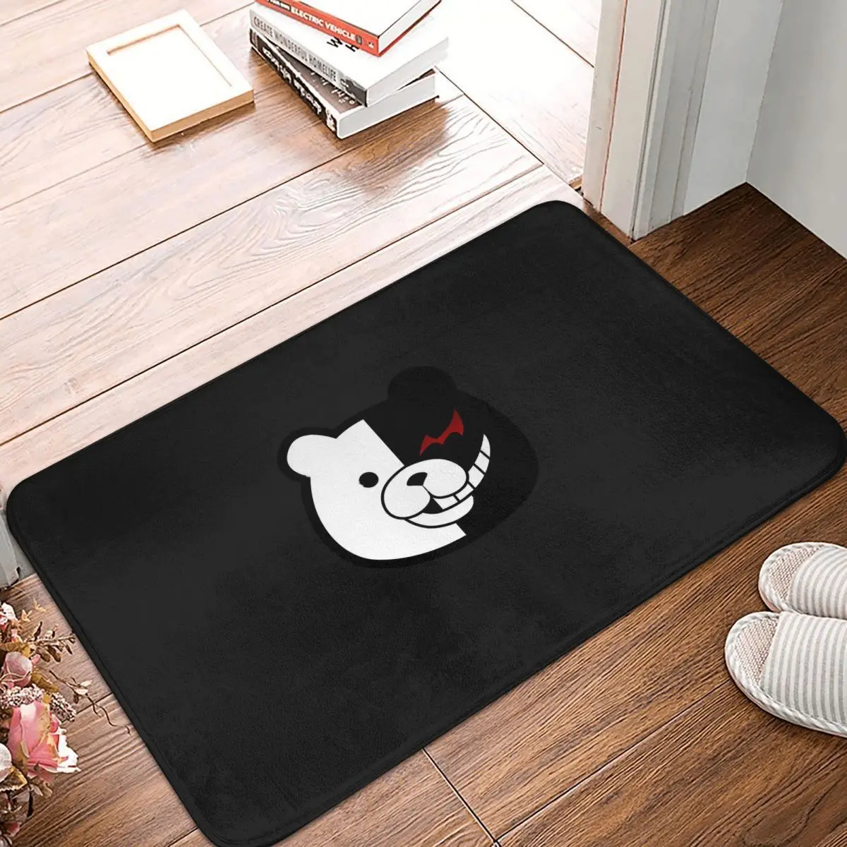 

Monokuma Classic Bath Door Mat Rug Carpet Decor Entrance Living Room Home Kitchen Bathroom Non-slip Cocina Bathmat Doormat Cute
