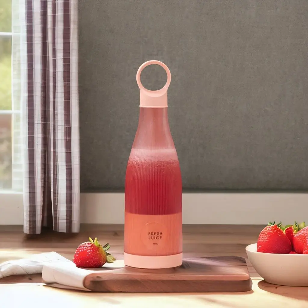 Wireless Charging Portable Blender Juice Glass 304 Stainless Steel Blade 450ml Orange Juicer Machine Mini Smoothie Electric Home