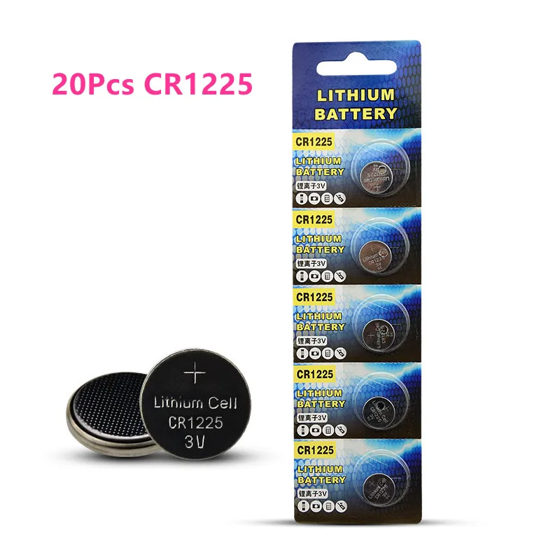 

Новые литиевые батареи CR1225 DL1225 ER1225GP 3 в, батарейки кнопочного типа для часов, игрушек, автомобильных ключей, 20 шт.