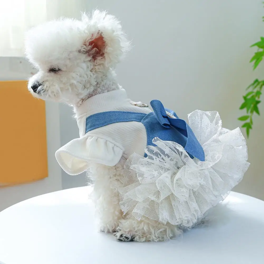 

Fine Workmanship Pet Dress with Precise Wiring Stylish Pearl Princess Dog Dress Easy-to-wear Pet for Small for Fashion-forward