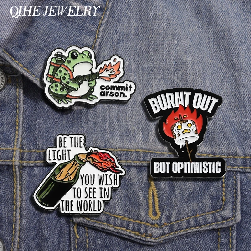 Брошь Спаренная но оптимальная эмалированные булавки забавная мультяшная