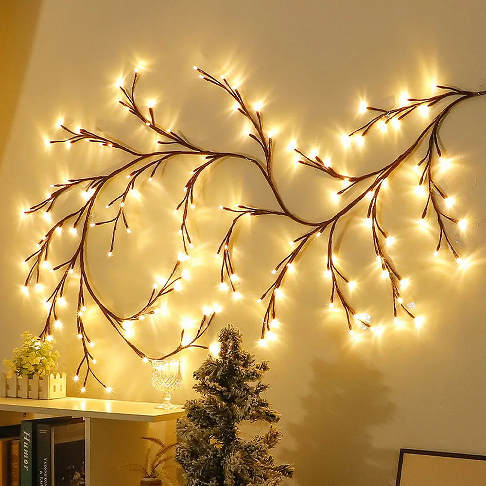 

New Led Rattan Branch Lamp Room Wall Decoration Modeling Light Christmas Wedding Festival Can Be Bent Starry Atmosphere Lantern