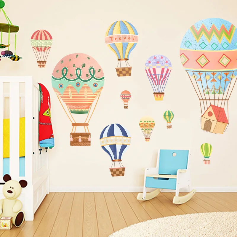 

Hot air balloon Wall Sticker for Kids rooms Decor Vinyl Wall Decals Children Bedroom Decoration Stickers Art Murals Home Decor