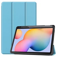 with pencil holder tri fold stand cover tablet shell for tab s6 lite for samsung galaxy tab s6 lite 10 4 inch sm p610 p615 case
