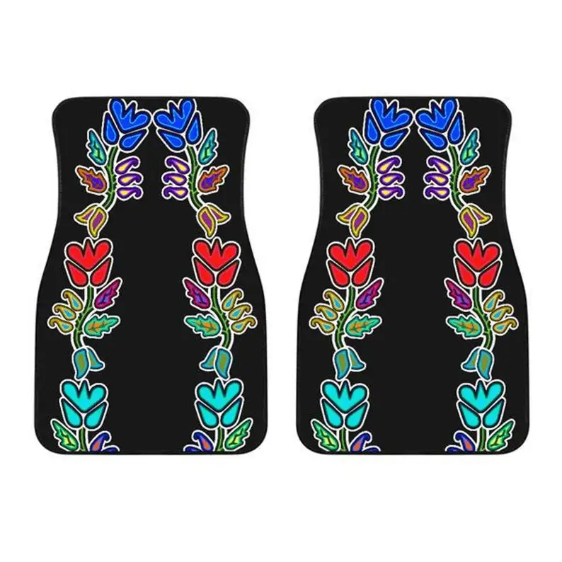 

Four Directions Floral, Front Car Floor Mats, Custom Made, Housewarming Gift, Auto Accessory, Car Accessories, Custom Car Mat, C