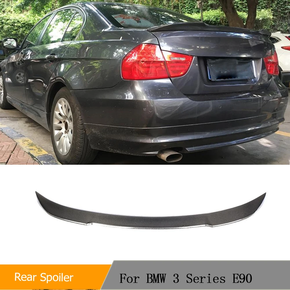 

Car Trunk Spoiler fits BMW 3 Series E90 325I 328I 330I 335I M Sport M3 2005-2012 Carbon Fiber Rear Boot Highkick Spoiler Wing