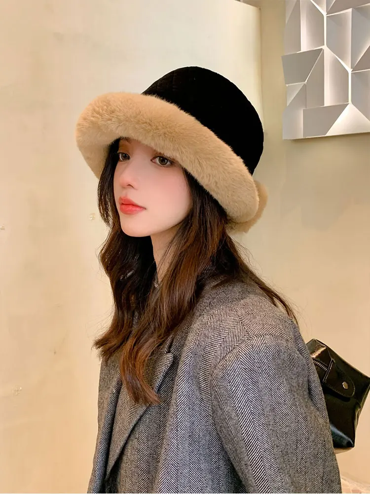 Рыбацкая шапка женская зимняя новая теплая утолщенная для бассейна маленькая