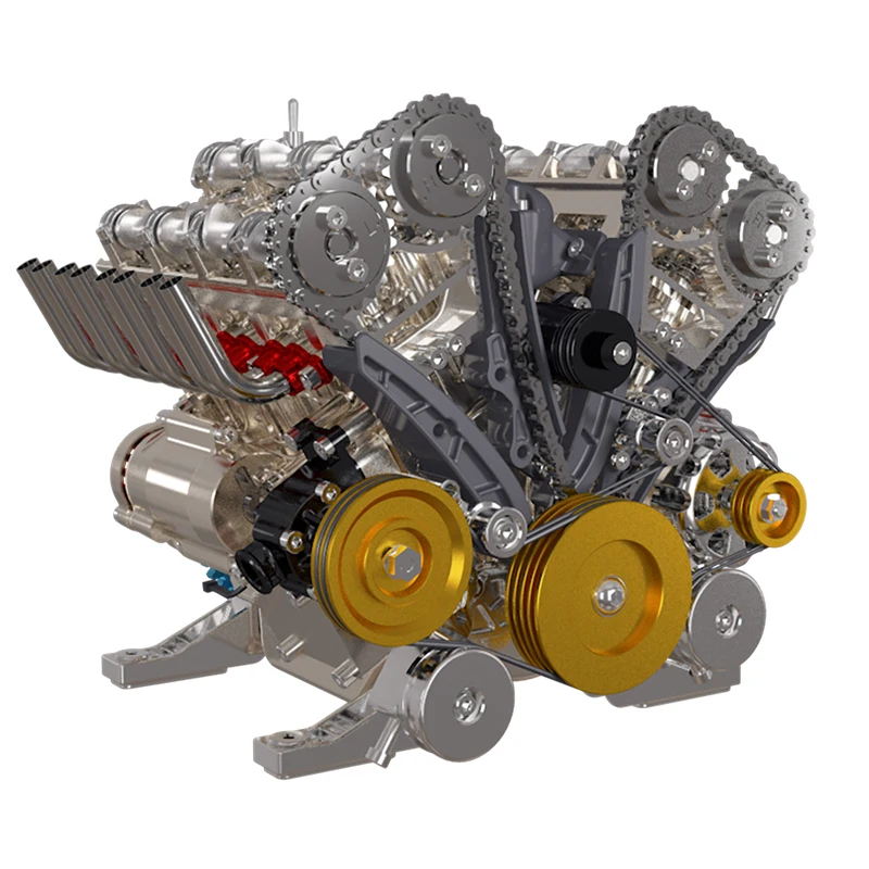 V8 Engine Model 3D Full Metal Mechanical Assembly Kit Science Experiment Physics Toy