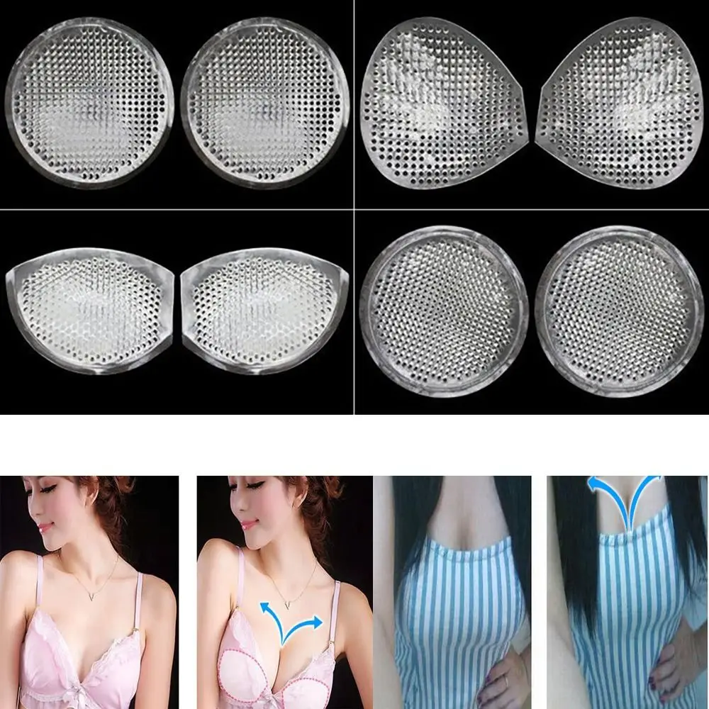 

Invisable Bra Lingerie Pads Push Up Breathable Breast Enhancers Silicone Thickening Bra Fillets Inserts
