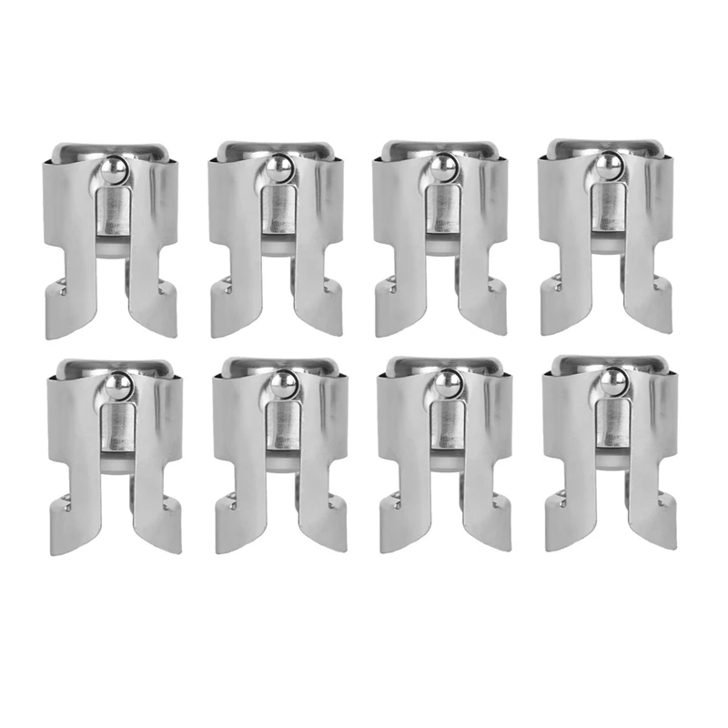 

8PCS Champagne Corks Stainless Steel Wine Stoppers With Food Grade Silicone Leak Proof