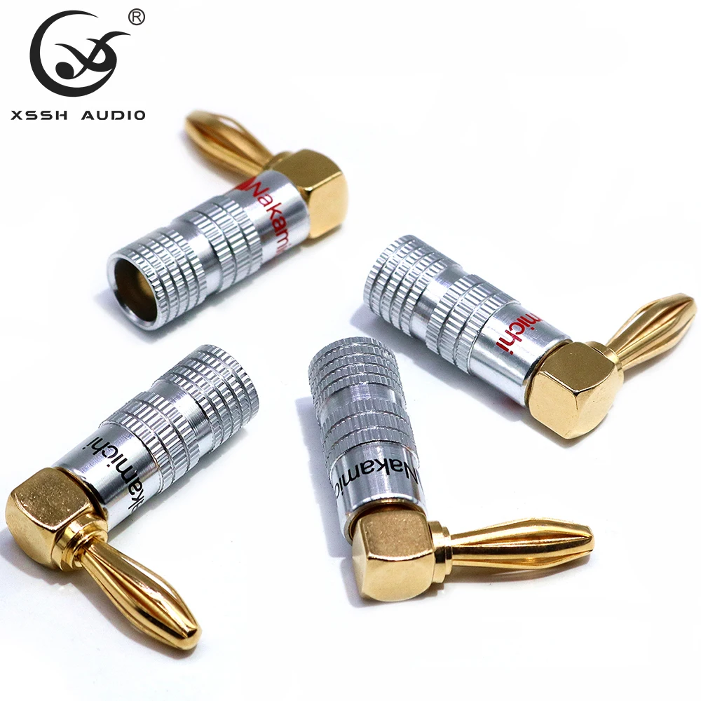 Разъем для динамика Hifi XSSH Audio OEM 8 шт. или 16 Hi-end позолоченный 90 градусов