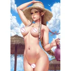 Пользовательский принт, обнаженный цвет, небесный голубой Лейн, Overwatch, Зельда, 3D Сексуальная аниме-девушка, художественные плакаты с рамкой, HD настенное искусство, Картина на холсте, Настенная картина