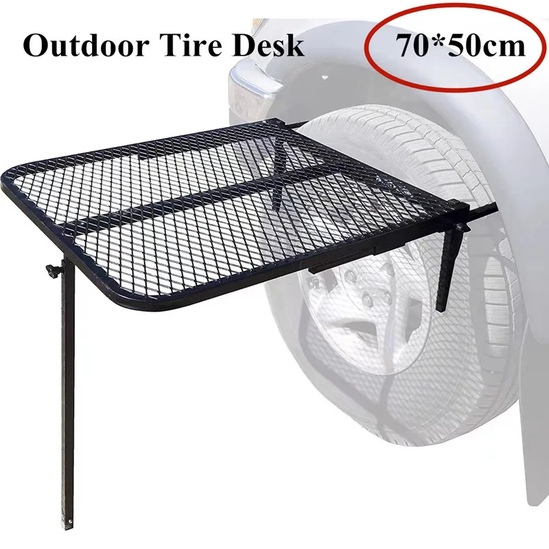 

70*50cm Outdoor Tire Desk Wheel Table For RV Travel Outdoor Work Picnic Folding Table With Storage Bag For Use On Tires