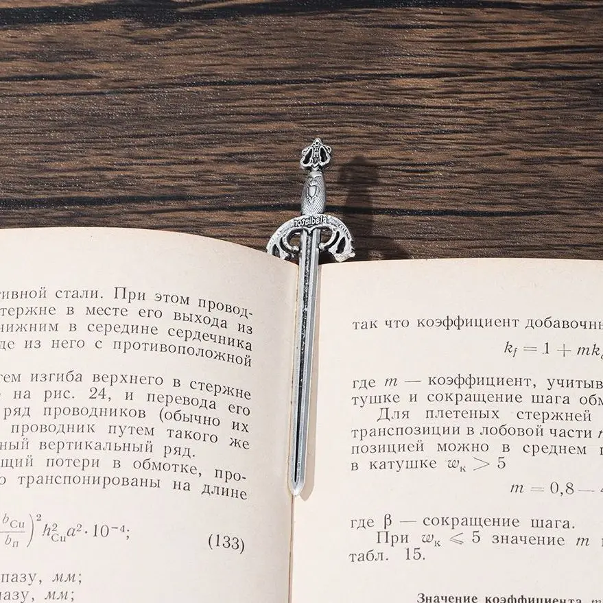 Антикварные мечи 6 шт., нож, Закладка, подвески, металлические серебряные мечи, нож, зеркальное чтение, маркеры, товары для этикеток