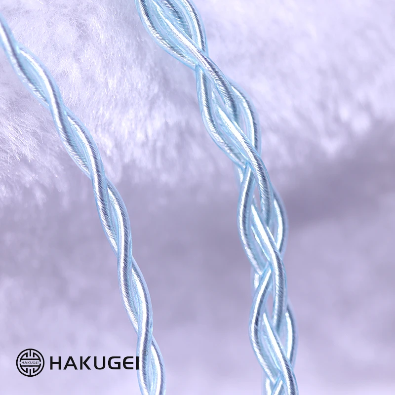 Фото Кабель Hi-Fi для наушников HAKUGEI Galaxy litz с посеребренным покрытием occ 0,78 mmcx 4,4 3,5 2,5 №3