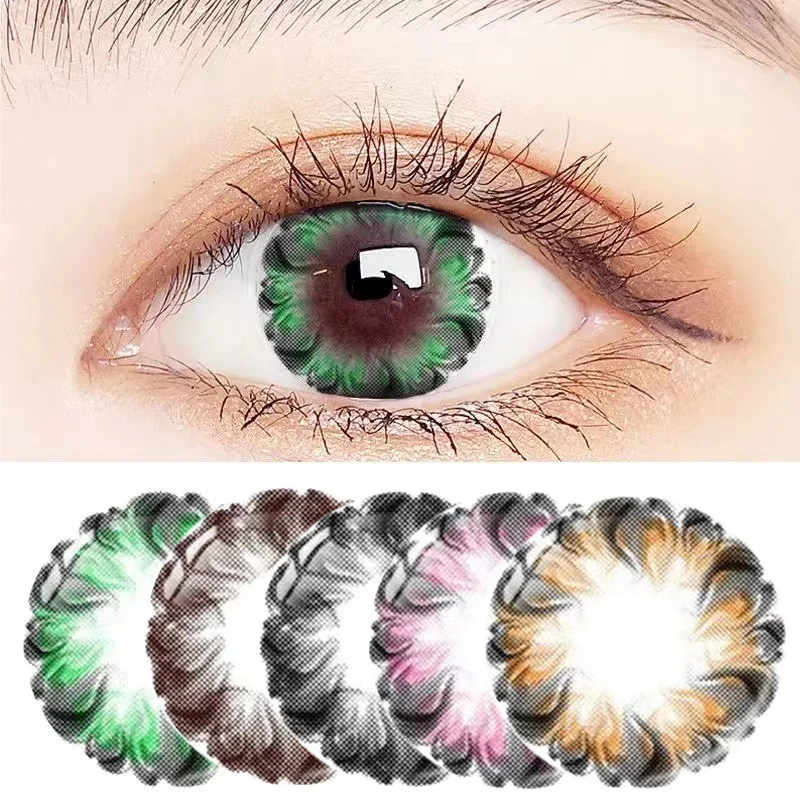 

1 пара контактных линз по рецепту, цветные линзы для глаз, раствор для глаз, совмещающий зрение, макияж, косплей, контактные линзы
