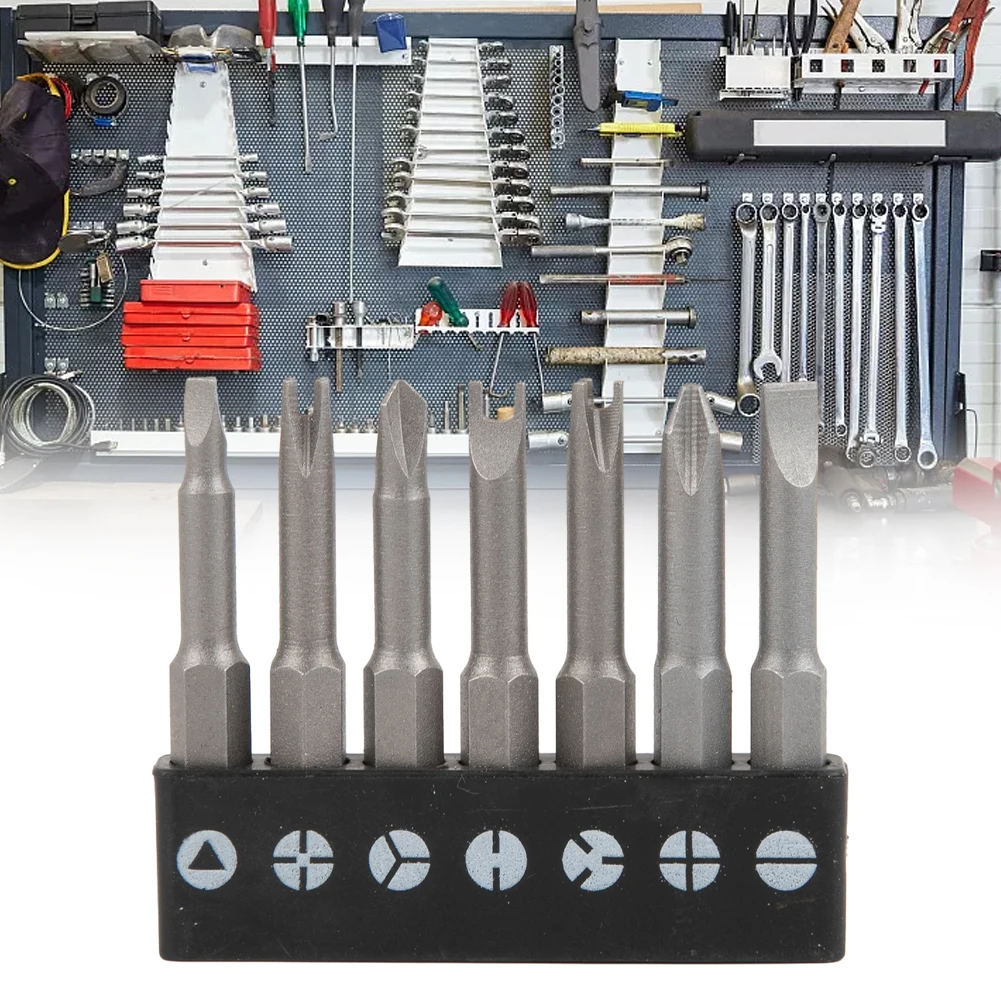 

Cross Head Screwdriver Bits Screwdriver Bits Set Grey PH2 U Y Shape 7pcs/set Alloy Steel Inner Cross Screwdriver