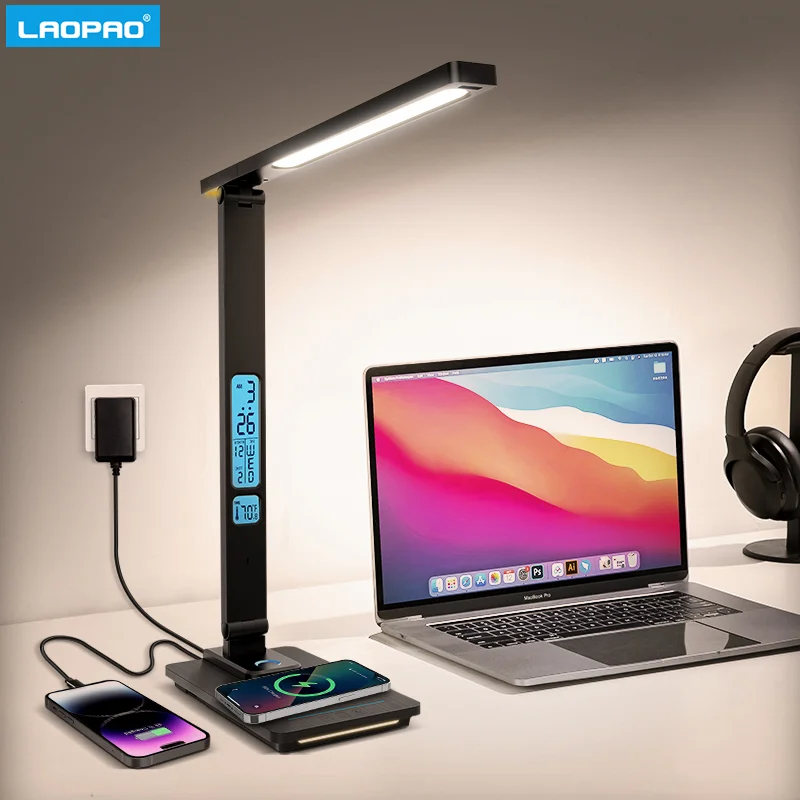 Temperature Display Study Table Lamp
