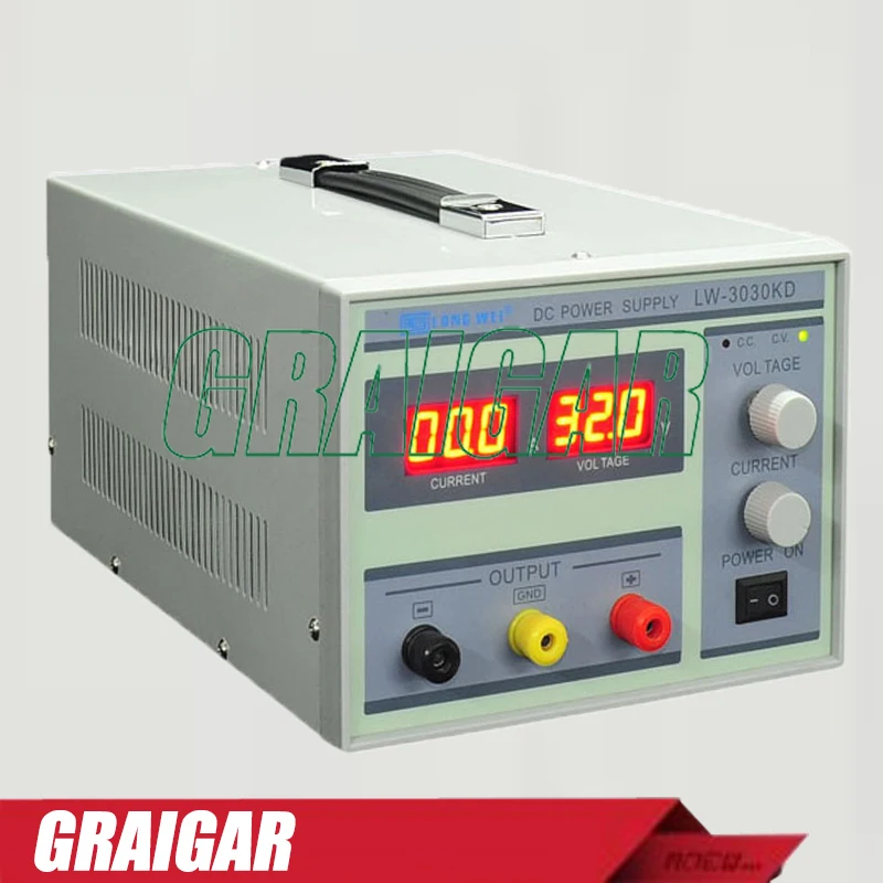 

LW3030KD DC импульсный источник питания напряжение/ток регулируемая ручка грубая и тщательно регулируемая 220V/110V Одноканальный выход