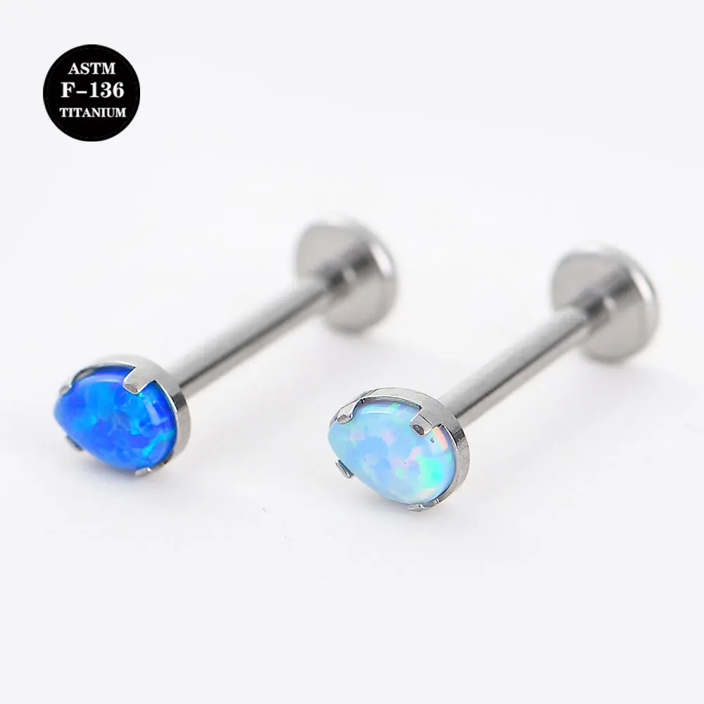 

16G ASTM F136 Titanium Internal Thread Labret Stud Earring for Helix Forward Conch Daith Lobe Ear Piercings Jewelry