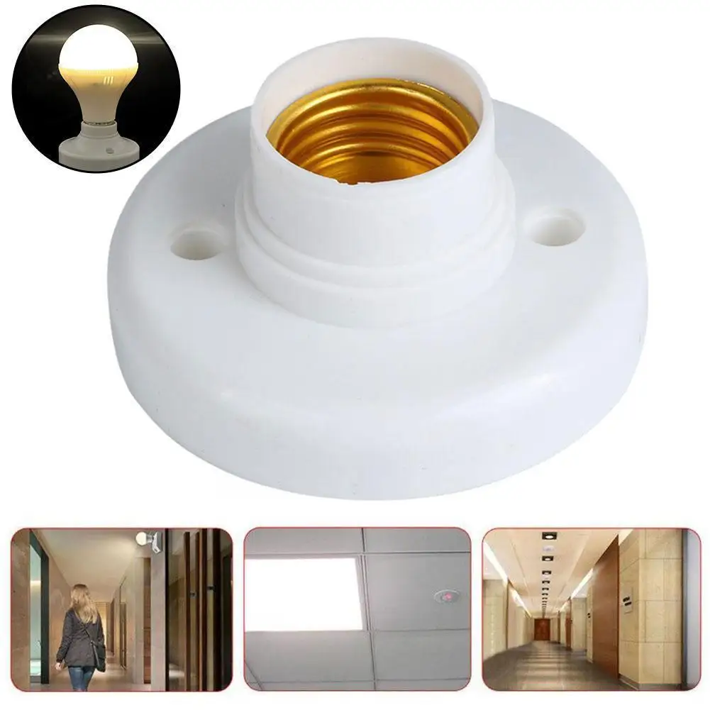 

4pcs/lot E27 Edison Screw Cap Socket White Ceiling Light Bulb Light Base Lamp Stand Bulb Holder Fixing P8Q7