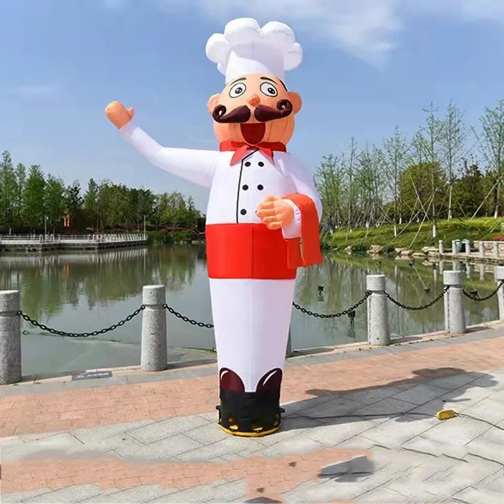 Воздушная танцевальная звезда реклама надувной шеф-повар небесные танцоры огни