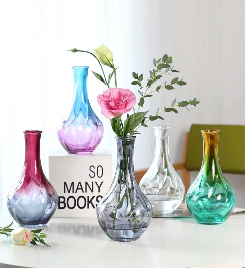 

Glass Vase Living Room Dried Flowers Nordic Ins Style Glass Transparent Home Decoration Accessories Flower Vase for Home Decore