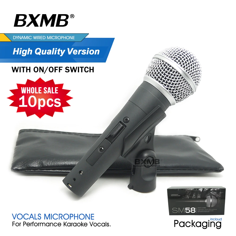 

5-10pcs High Quality SM58 Professional Wired Microphone SM58S Dynamic Mic with Switch For shure Performance Vocal Karaoke