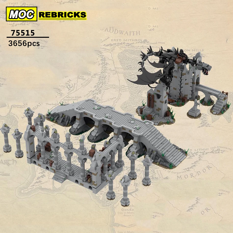 Классическая сцена из фильма архитектура UCS строительный блок Спадение Osgiliath