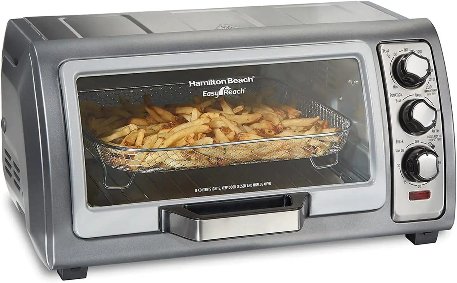

Countertop Toaster Oven Easy Reach With Roll-Top Door 6-Slice Convection (31123D) Silver