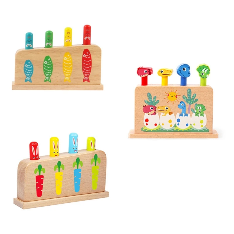 

Pop Up Stick Creative Table Game Toy Color Cognitive Board Kindergarten Favor