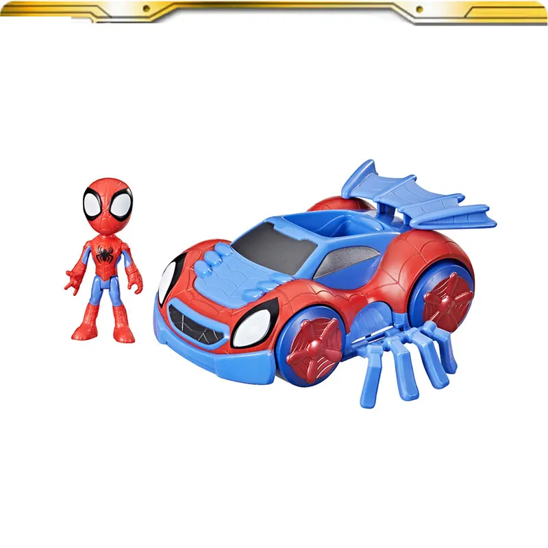 

Marvel Spider-Man Spidey Man and His Magical Friends Super Car Q Version Action Figure Collectable Model Toy Doll Gift