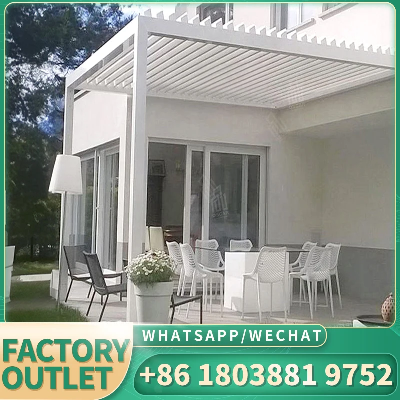 Shinilions нестандартного размера 10x12 моторизованная пергола для улицы современная