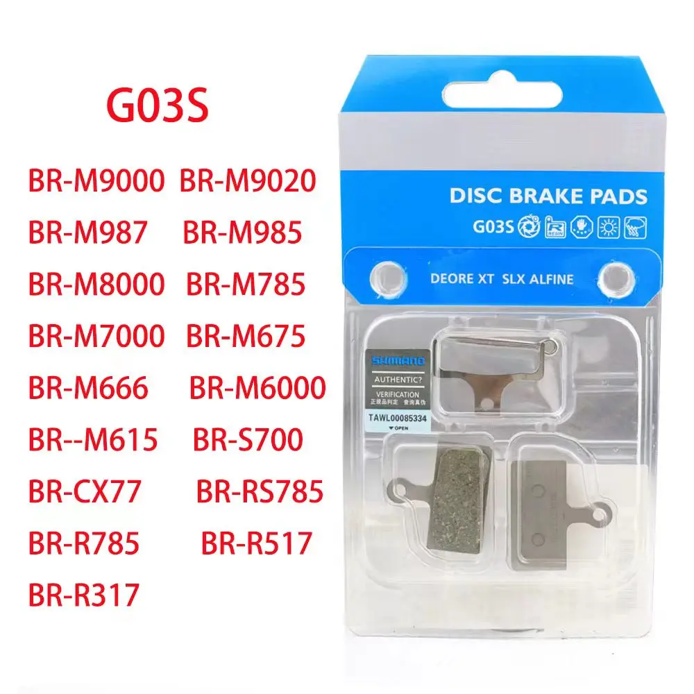 

MTB Bike Brake Pads G01S/G03S Resin Brake Pads for Deore XT SLX Deore m9000 m8000 m7000 M6000 M666 M675 M615 RS785 R517