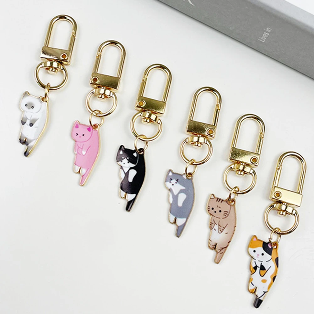 

Миниатюрный модный брелок с подвеской в виде милого кота брелок для автомобиля сумки Очаровательные Брелки с головой встряхивания креативные ювелирные изделия для женщин и детей подарки аксессуары
