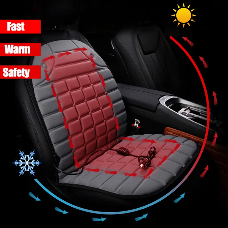 12 В с подогревом автомобильного переднего сиденья чехол теплая зимняя бытовая