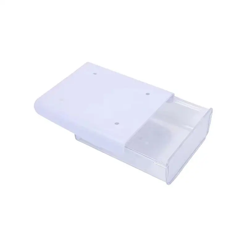Under Desk Sliding Drawer Bottom Storage Box Self-adhesive D