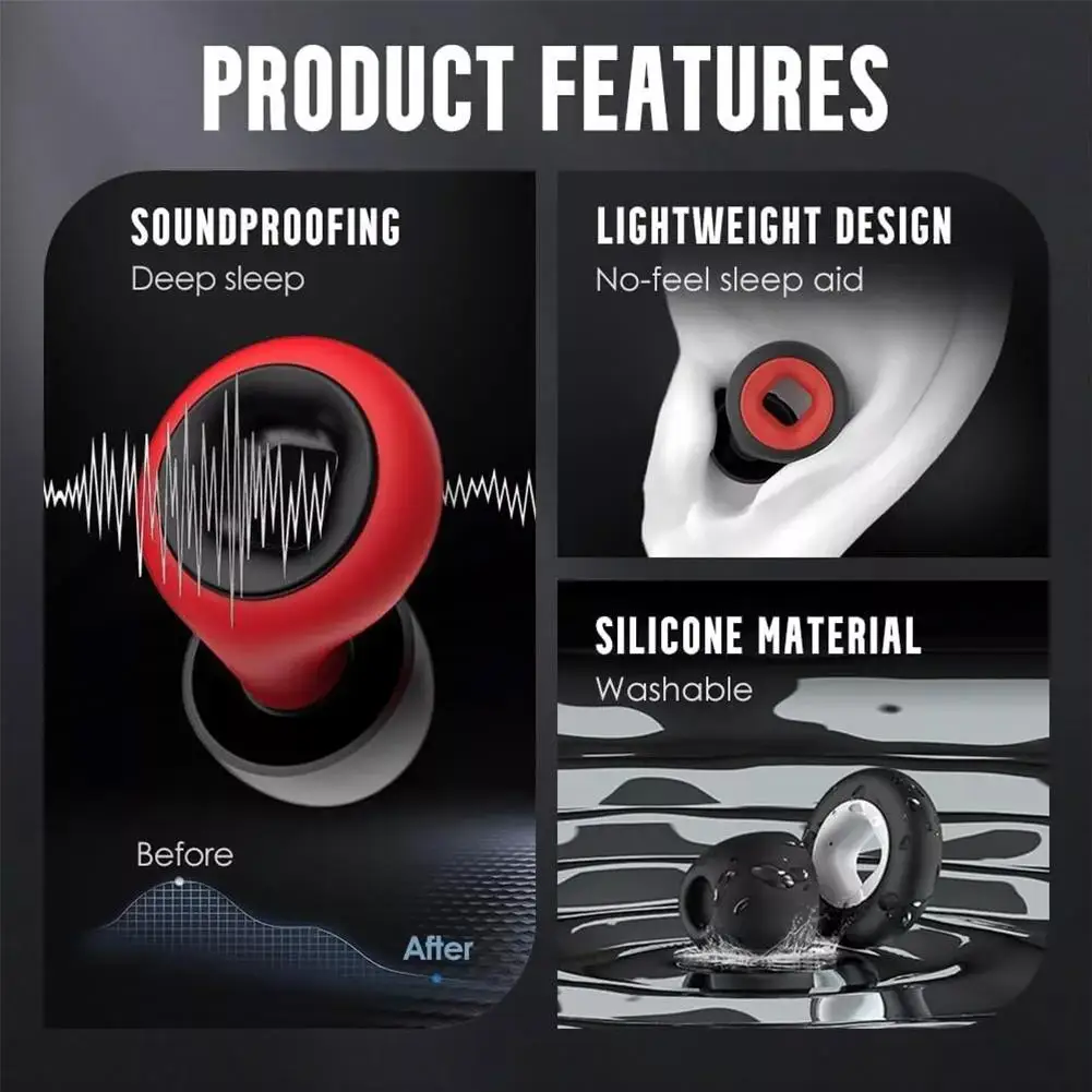 Фото Беруши для сна с двойным пикапом для мотоцикла, звукоизоляционные и шумопоглощающие беруши для учебы студентов, промышленные защитные беруши №2