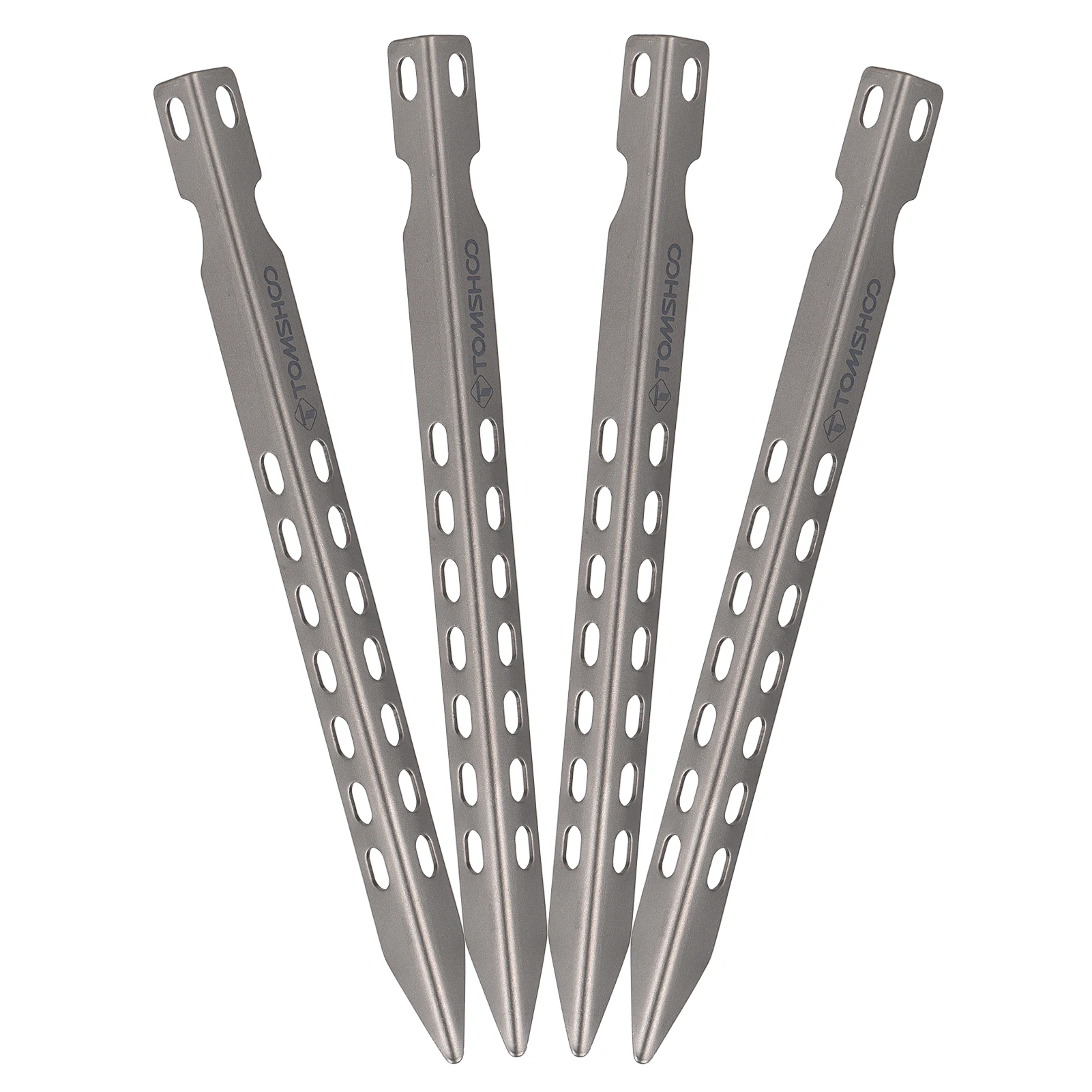 

TOMSHOO Tent Pegs 4/6pcs 6.3 Inch Camping Heavy Duty Tent Hooks Titanium Rust Free Camping Tent Ground Pegs