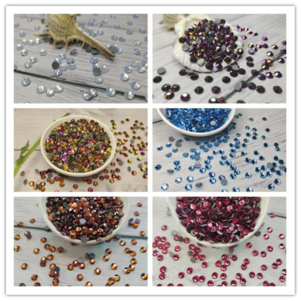 

ss3~ss30AAA High Quality Crystal Heat Repair Rhinestones Super Bright Glass Rhinestones 3D Nail Art Decoration DIY Dress Costume