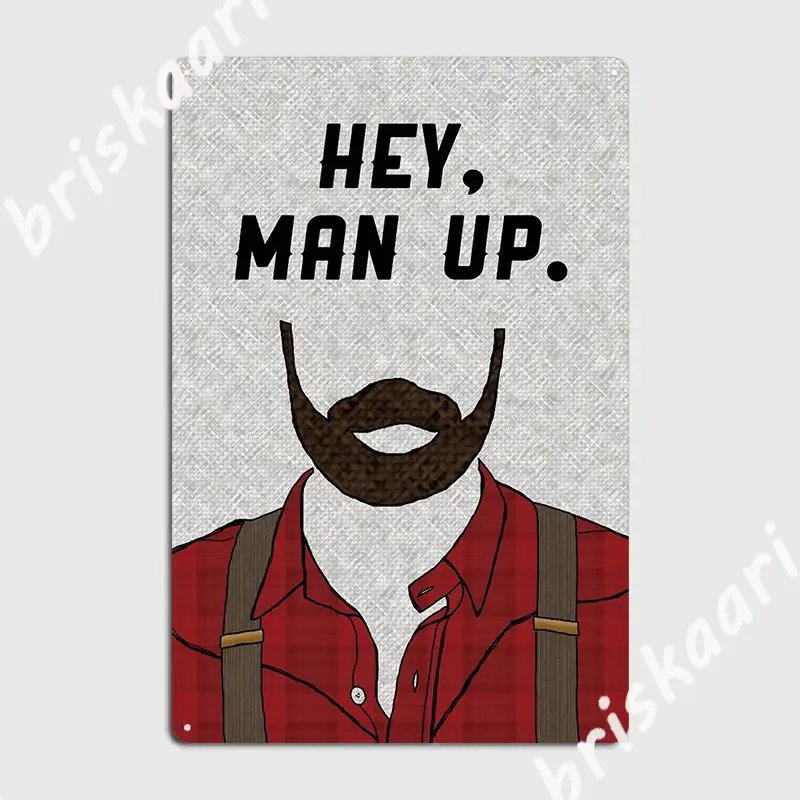 

Металлическая вывеска с изображением бороды Hey Man Up, для кинотеатра, настенный жестяной плакат
