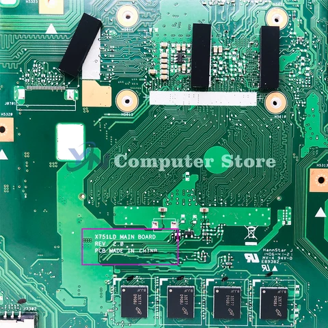 FOR ASUS X751 X751L R752L X751LAB X751LD X751LA carte mère I5