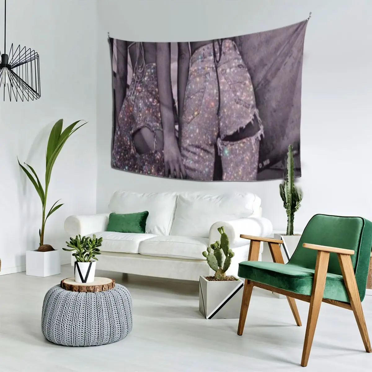 Цветной гобелен Shinso с коллажем аксессуары для домашнего декора комнатные