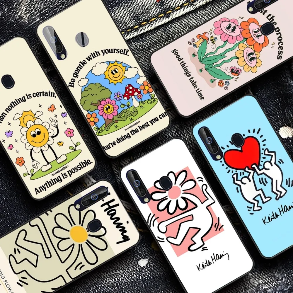 K-Keith Art Exhibitio Phone Case For Samsung A 10 11 12 13 20 21 22 30 31 32 40 51 52 53 70 71 72 73 91 shell