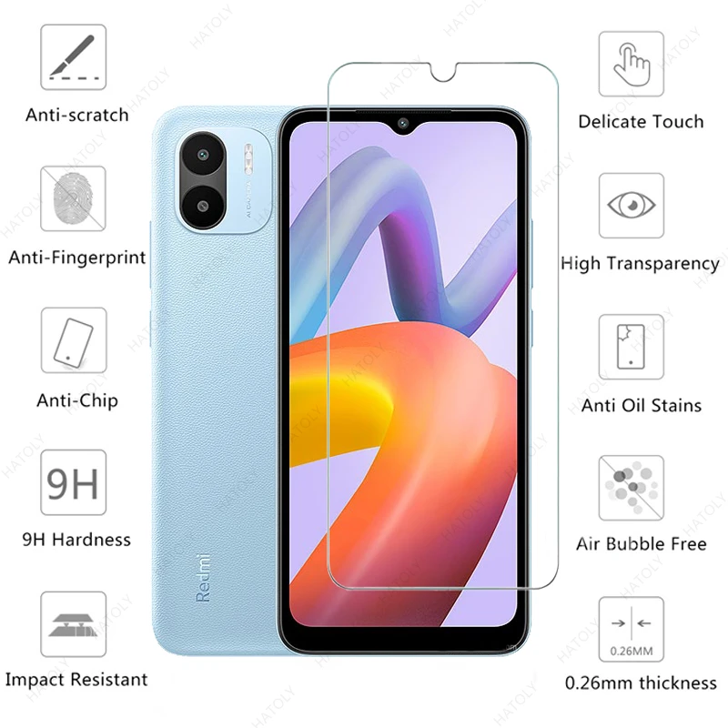 

Для Xiaomi Redmi A2 Plus закаленное стекло Redmi A2 Plus защита для экрана для Xiaomi Redmi A1 A2 Plus Защитная передняя пленка для телефона