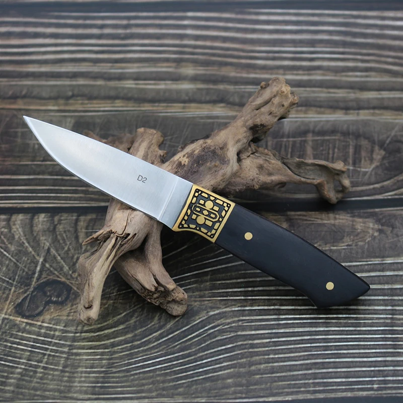 

Household Hand Chopped Meat Knife High Hardness D2 Fixed Blade Outdoor Camping Steak Cutting Knife Fruit knives Hunting Tool