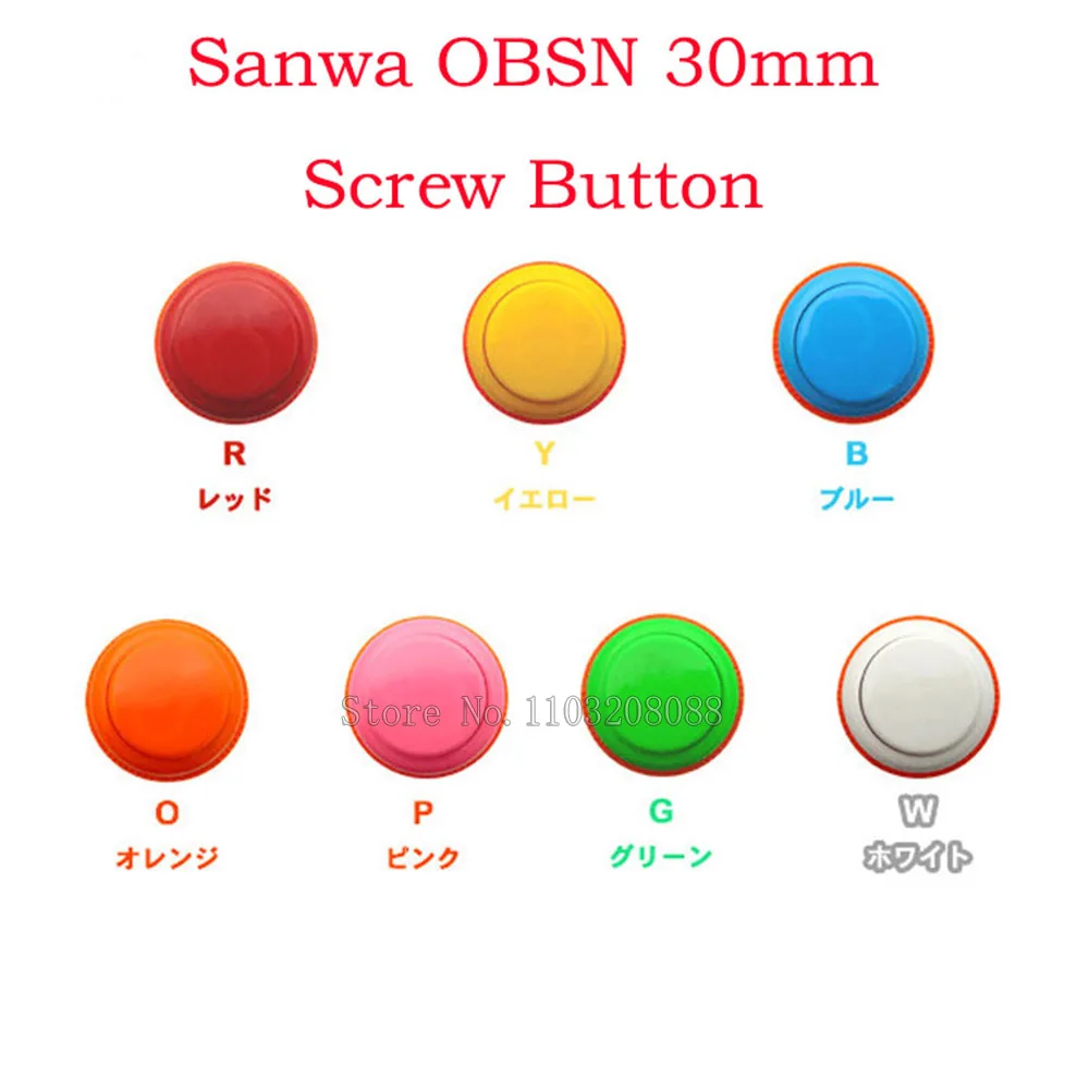 

5 шт. оригинальный японский SANWA OBSN-30 30 мм винтовой Тип Круглый кнопочный переключатель аркадный переключатель для DIY USB аркадный джойстик консоль запчасти