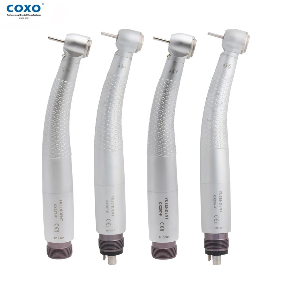

COXO CX207-F Dental LED High Speed Handpiece Self-powered Air Turbine Rotation speed 300,000rpm Dental Handpiece Cartirdge